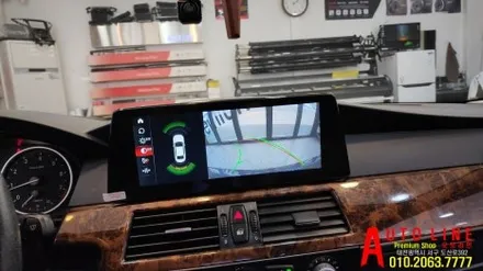 대전 BMW E90 5시리즈 CCC안드로이드올인원 10.25인치 AHD일체형 후방카메라 설치 작업