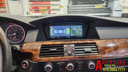 대전 BMW E90 5시리즈 CCC안드로이드올인원 10.25인치 AHD일체형 후방카메라 설치 작업