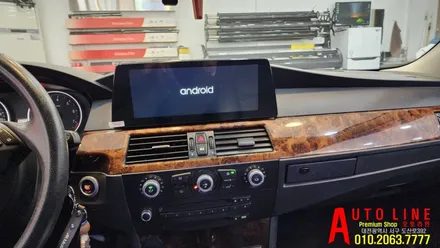 대전 BMW E90 5시리즈 CCC안드로이드올인원 10.25인치 AHD일체형 후방카메라 설치 작업