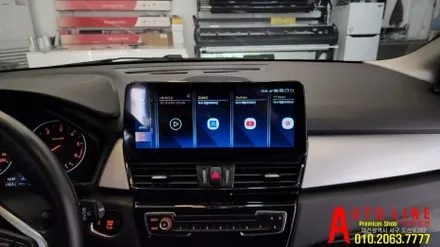 대전 청주 BMW 2시리즈 액티브투어러 안드로이드 올인원 안드로이드오토 카플레이 12.3인치 시공