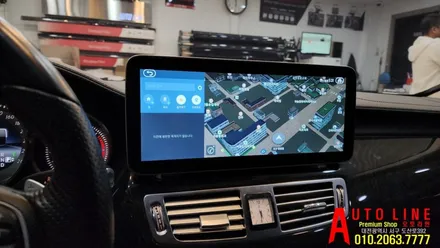 벤츠 w218 CLS 카인원!아이나비3D맵을 탑재한 안드로이드올인원 내비게이션 인스톨
