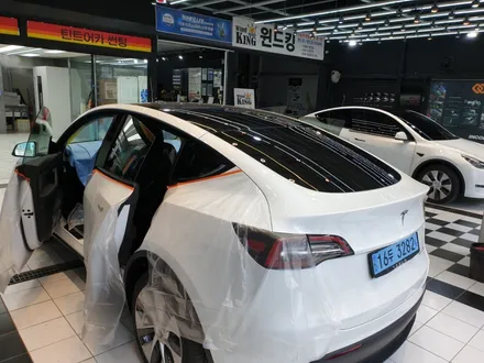 테슬라모델 Y  2열과 열선 농도 맞추기 2탄 (feat. 포시즌50%) / 천안,청주,세종,대전