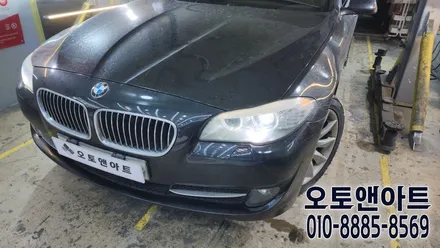 천안 아산 BMW 750i 전조등 수리, 백화 클리닝, 투명커버 교체와 HID 전용 LED 교체 작업 / 천안,청주,세종,대전