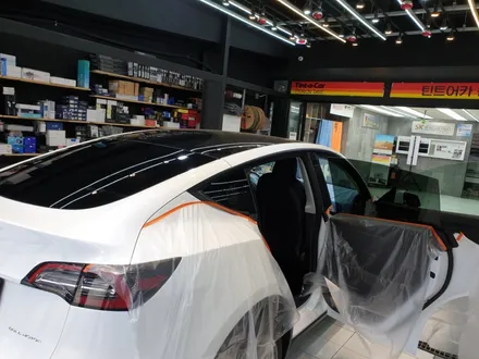 테슬라모델 Y  2열과 열선 농도 맞추기 2탄 (feat. 포시즌50%) / 천안,청주,세종,대전