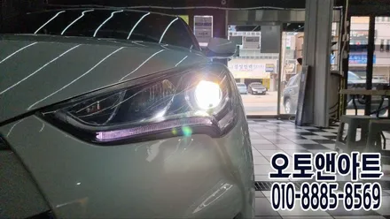 현대 벨로스터 헤드라이트 녹은 반사판 교체, 크롬 증착, LED교체로 정기검사 조도저하 불합격 재검사 했어요 (천안아산 오토앤아트) / 천안,청주,세종,대전