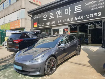 천안 테슬라모델3 썬팅 + 본넷  패키지로 가성비 조합 시공 / 천안,청주,세종,대전