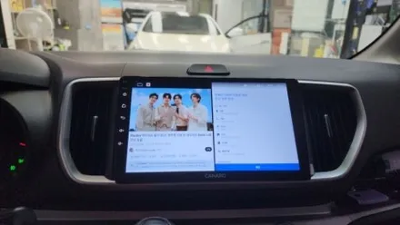 2018 레이밴  카나로Q 안드로이드 네비게이션 + AHD 후방카메라 시공 / 천안시 서북구