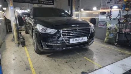 제네시스 EQ900 조수석 헤드라이트 습기제거 + 오토레벨링 상,하향 동작 불량 수리 / 천안시 서북구