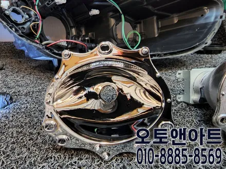 [천안 아산] 싼타페 DM 헤드라이트 광량부족, 반사판 교체, 크롬증착 / 자동차정기검사 전조등 광도미달 불합격? / 천안,청주,세종,대전