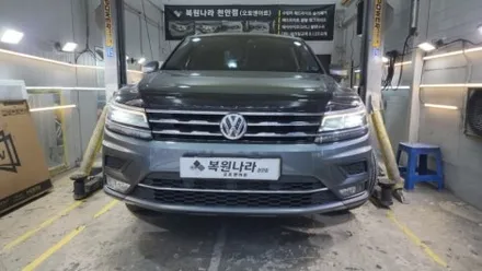 티구안 올스페이스 조수석 헤드라이트 파손으로인한 습기제거 / 천안시 서북구
