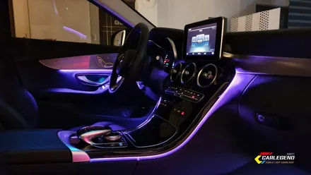 벤츠 C클래스 c220d w205 엠비언트 라이트 무드등 튜닝 (안산 오산 성남 서울) / 용인,동탄,수원