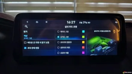 더뉴 싼타페 엠비언트 시공 깔끔한 매립형 순정 연동 / 용인,동탄,수원