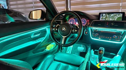 bmw 4시리즈 엠비언트 430i f33 쿠페 순정 비노출 시공 확실한 광량 매립 방식! / 용인,동탄,수원